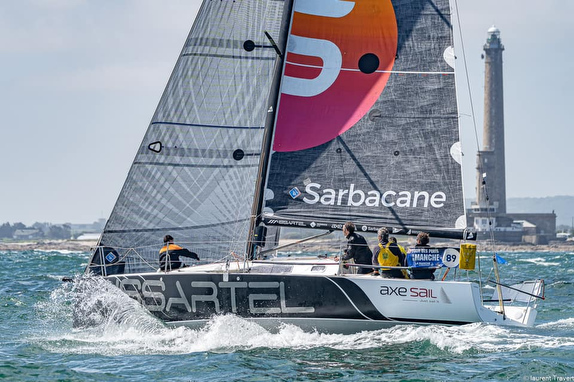 J/99 sailing off France in SPI OUest Regatta