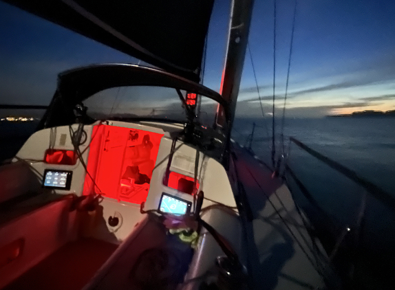 J/111 cockpit at night