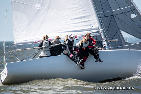 J/80 sailing off Annapolis, MD