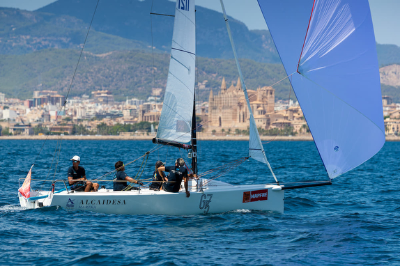 J/70 sailing off Palma Mallorca, Spain